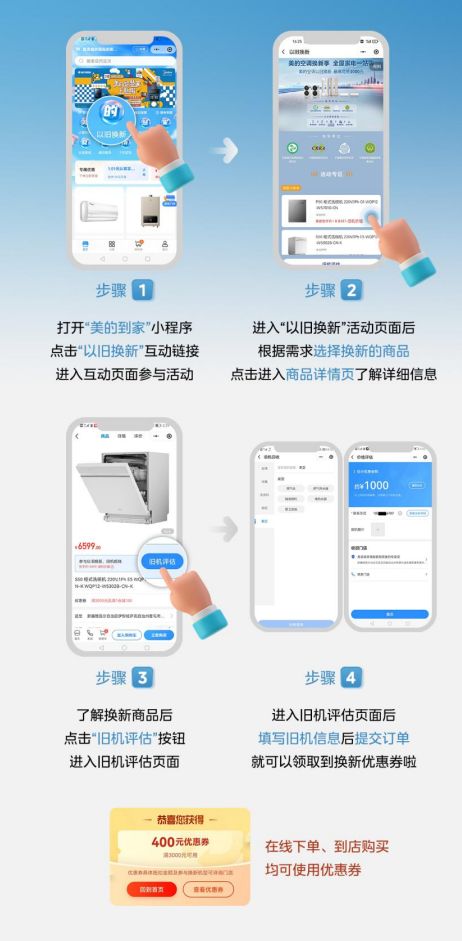 美的洗碗機(jī)“以舊換新”活動(dòng)，惠及廣大消費(fèi)者