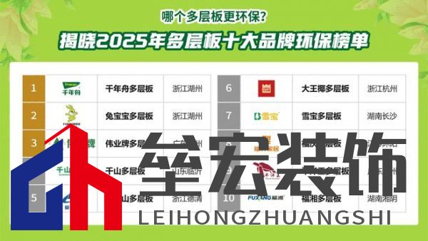 哪個多層板更環(huán)保？揭曉2025年多層板十大品牌榜單